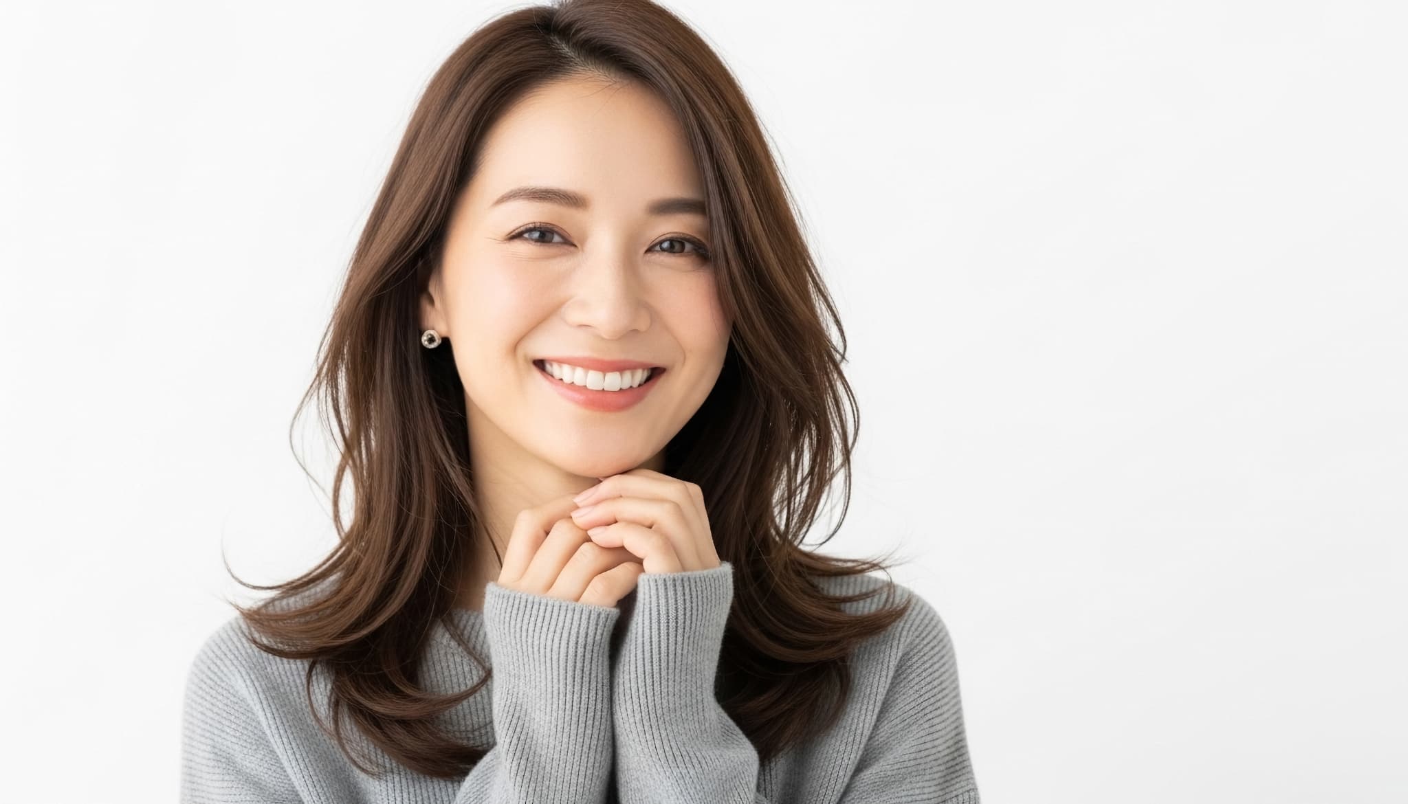 綺麗な歯が印象的な女性