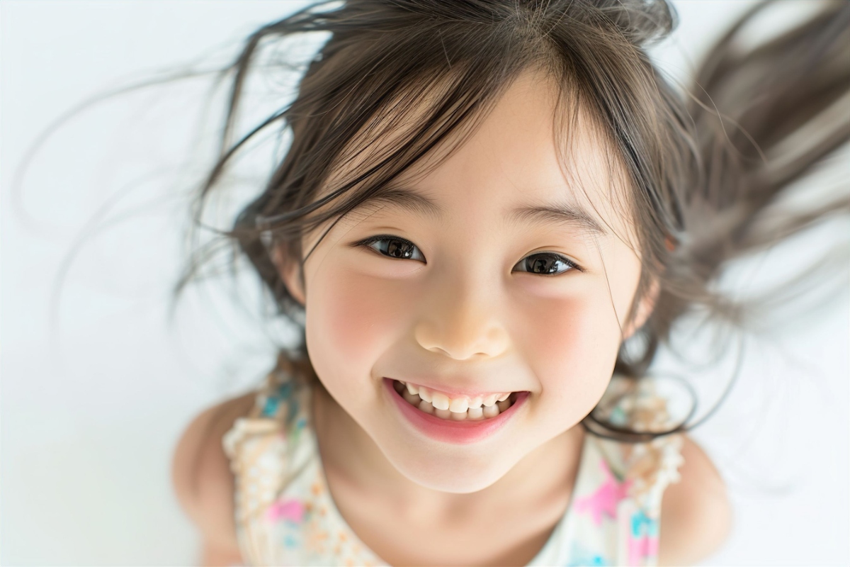 虫歯を予防をして健康な歯を保っている子ども